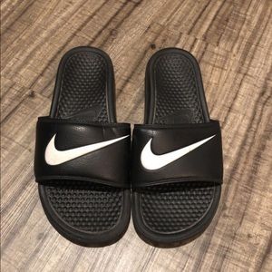 Black Nike Slides